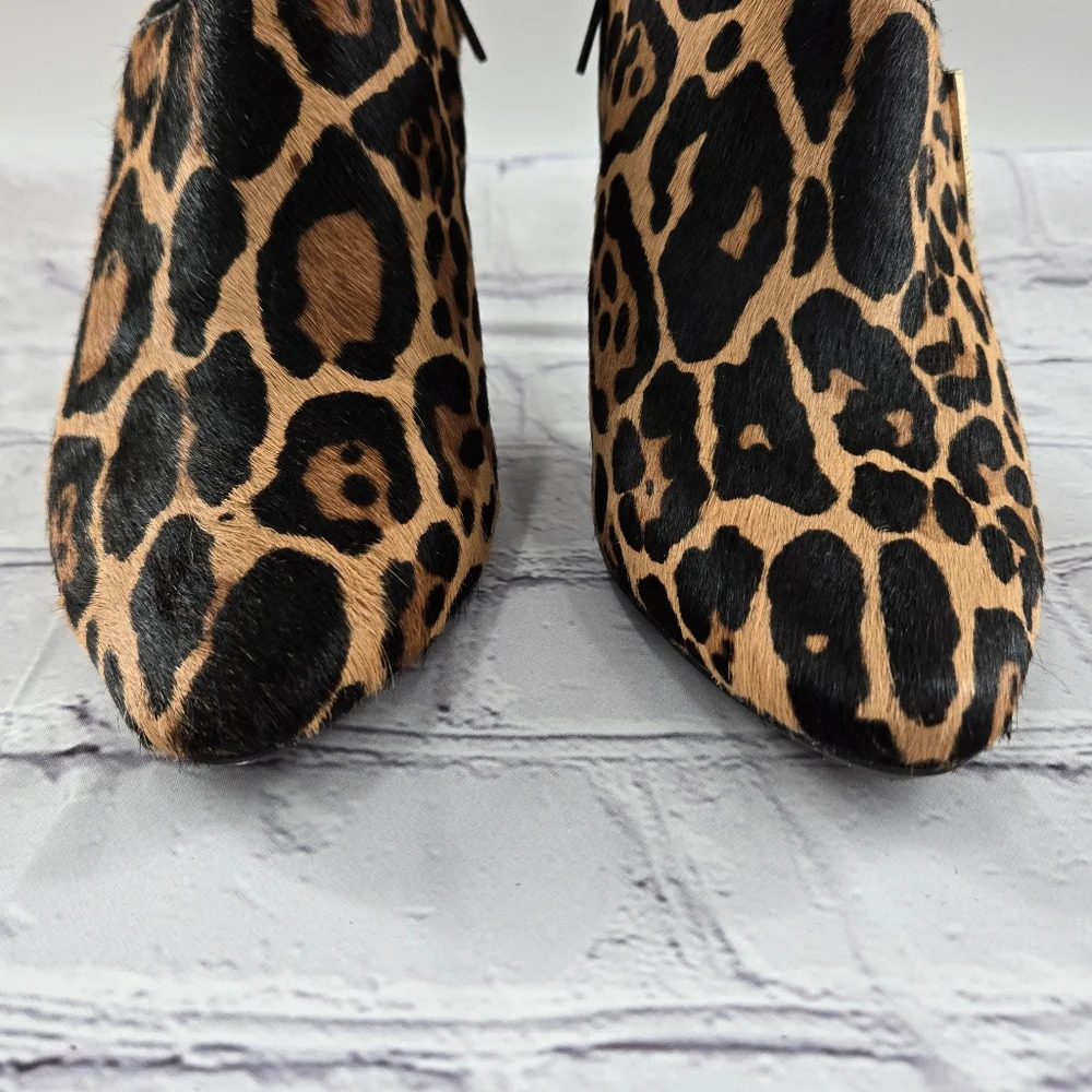Calvin Klein Ladies Leopard Hair Ankle Bootie Heels - Picture 2 of 16